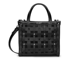 MINI BAG BLACK EYELETS