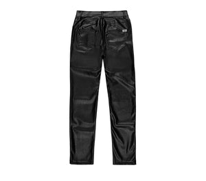 Pantalone da Donna con Effetto Pelle Nera